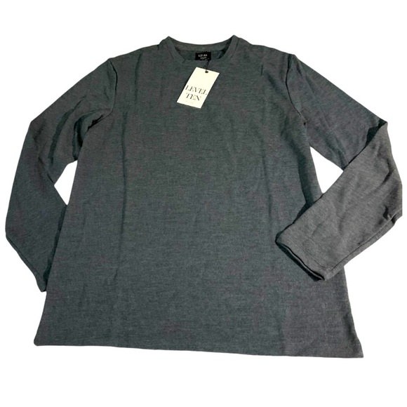 level ten Other - New Level Ten T-shirt Men's Size Small Gray Long Sleeve Crew Neck Causal